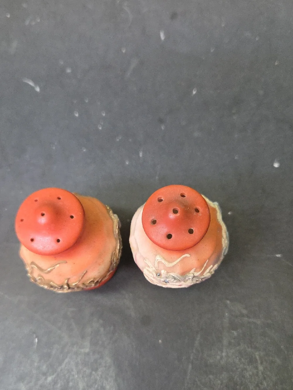 Japanese Moriage Dragonware salt and pepper shaker set.